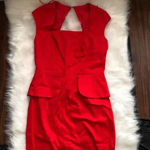 NWT London Times Red Front Pocket Dress